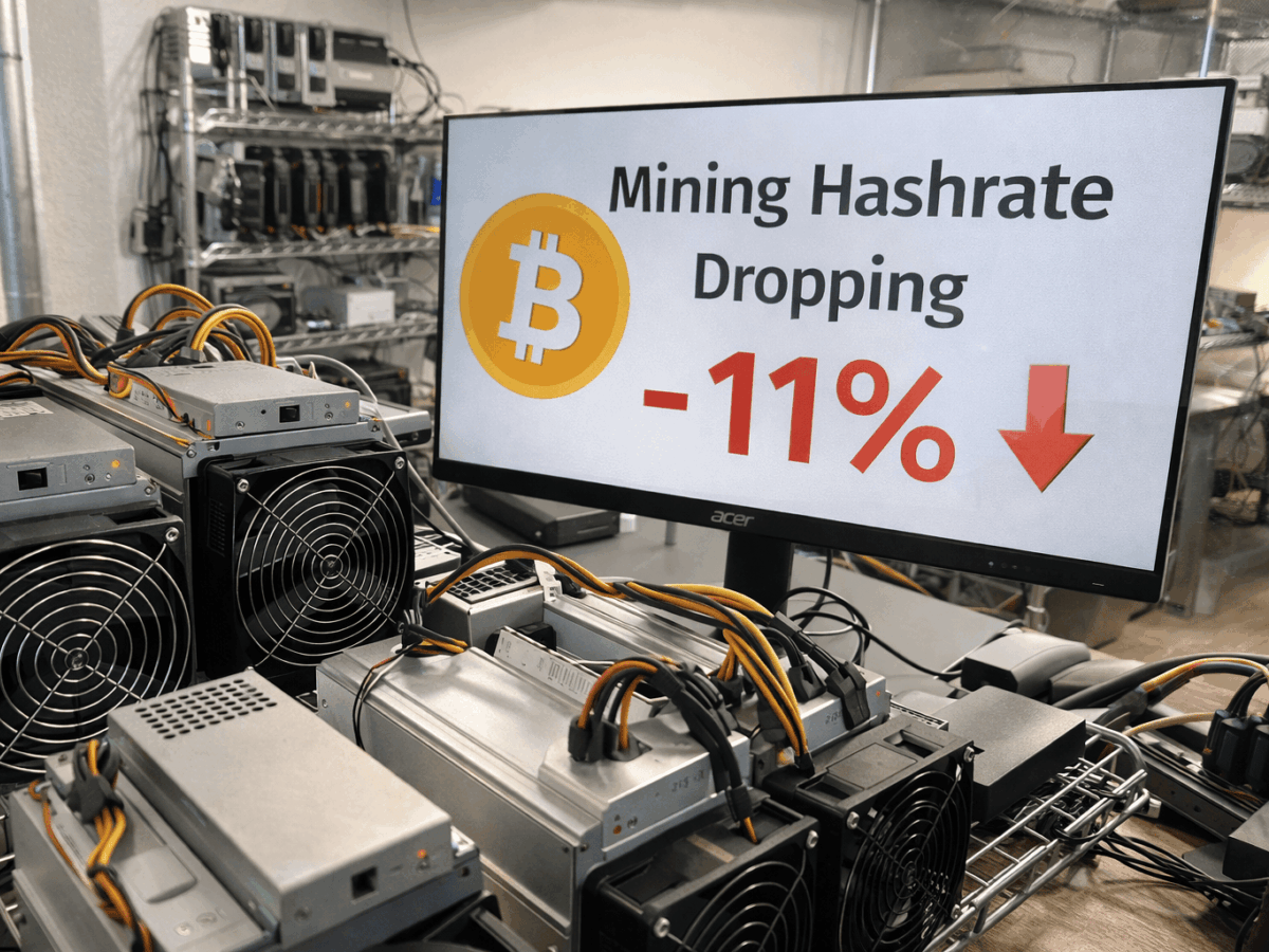 Bitcoin hashing in calo 11 per cento ma nessun rischio sicurezza