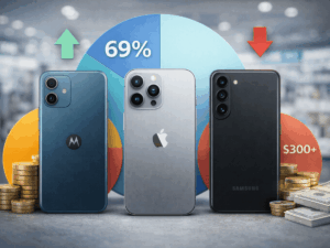 Mercato mobile USA Q4 2025: Apple al 69%, Motorola supera Samsung sotto i 300$