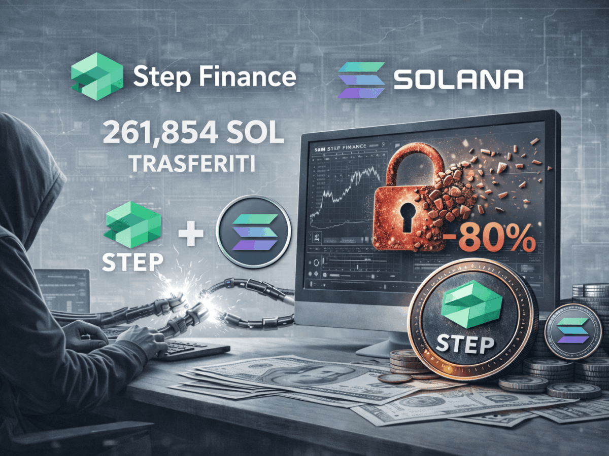 Step Finance attacco su Solana 261.854 SOL trasferiti, STEP al -80%