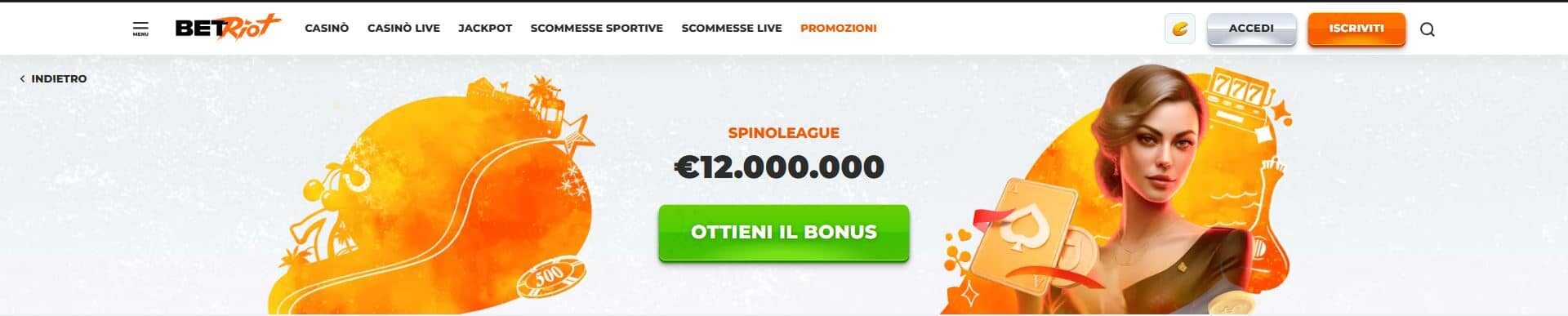 betriot casino con bonus senza deposito e senza invio dei documenti