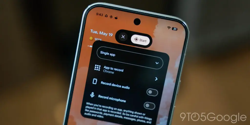 Miglioramenti per registrazione schermo e multitasking su Android 17