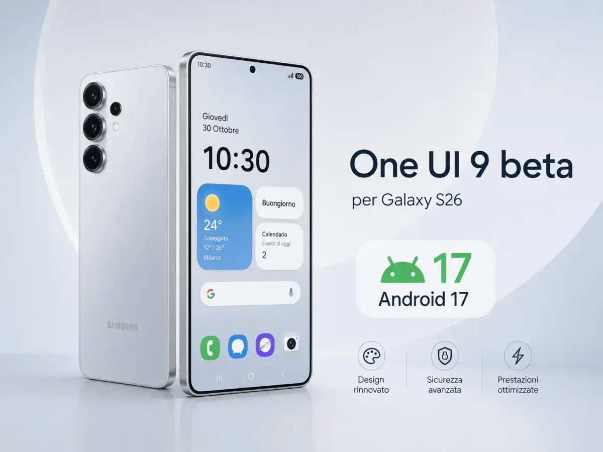 Samsung, One UI 9 beta per Galaxy S26 con Android 17 è già disponibile